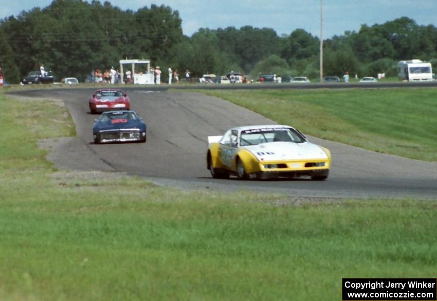 Bob Bienerth's Pontiac Firebird, Del Russo-Taylor's Pontiac Trans-Am and H. Brech Kauffman's Pontiac Trans-Am