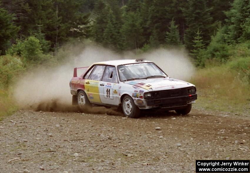 Ivan Orisek / Olga Orisek Audi 4000 Quattro on SS7 (Parmachenee East)