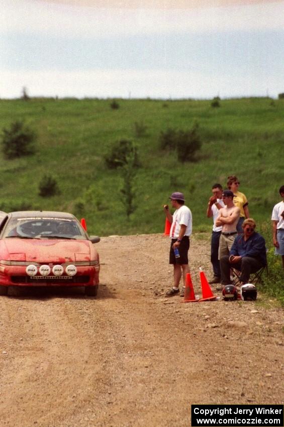 Todd Erickson is about to send Mark Larson's Eagle Talon out for a run.