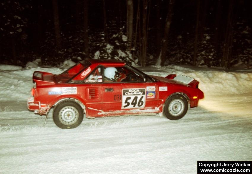 Steve Irwin / Phil Schmidt Toyota MR2 on SS7 (Hunters)