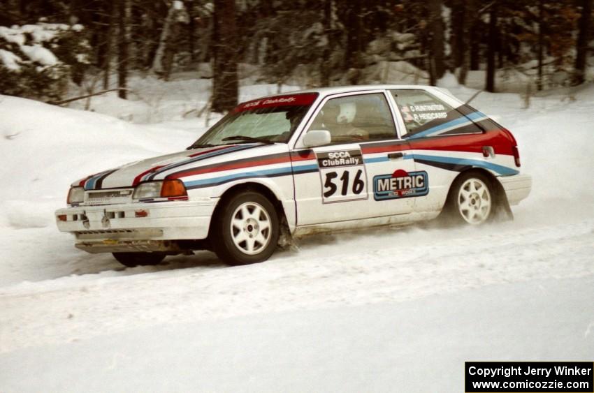 Chris Huntington / Ryan Heidcamp Mazda 323GTX on SS8 (Rouse)