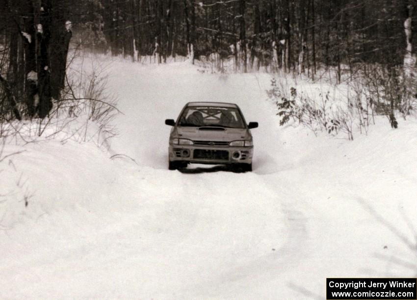 Russ Hodges / Mike Rossey Subaru WRX on SS10 (Beechler)