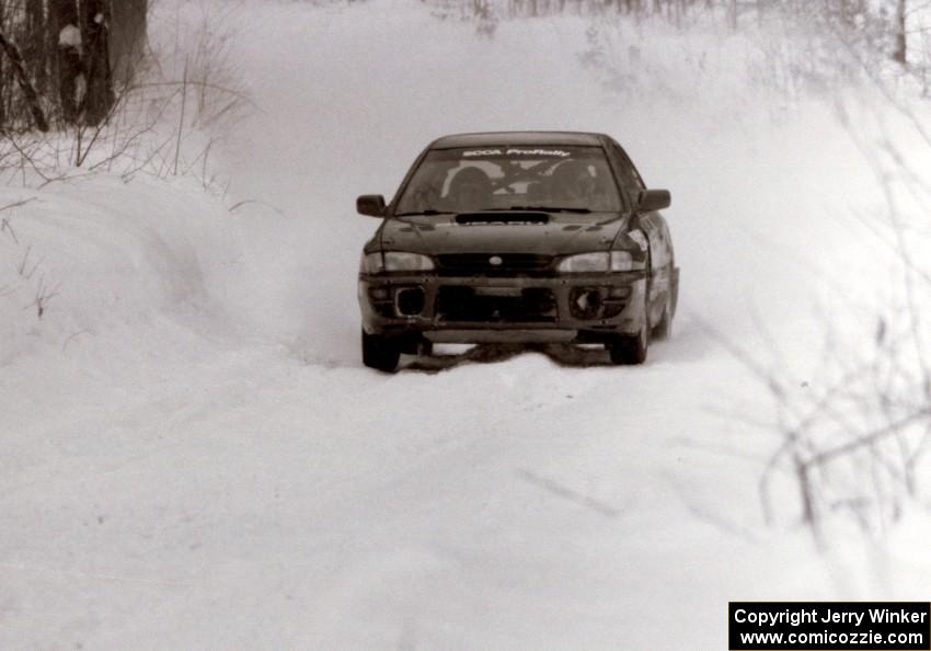 Otis Dimiters / Peter Monin Subaru Impreza on SS10 (Beechler)