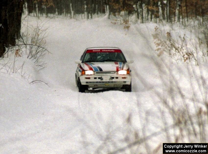 Chris Huntington / Ryan Heidcamp Mazda 323GTX on SS10 (Beechler)