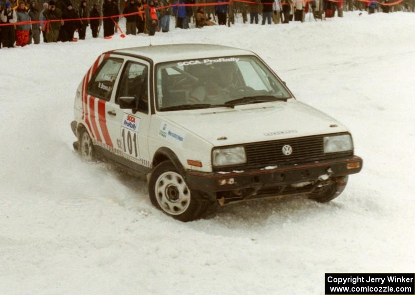 Mark Brown / Ole Holter VW GTI on SS12 (Meaford)