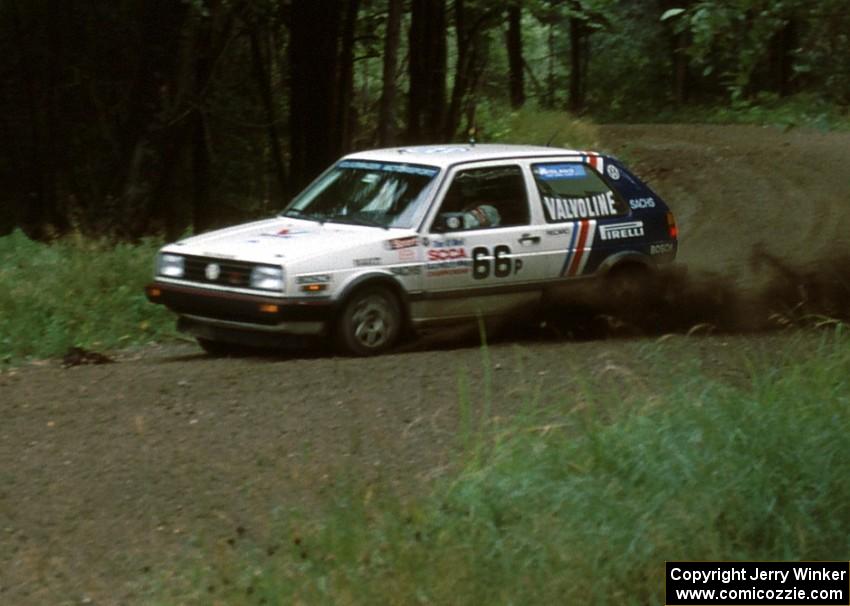 Tim O'Neil / Martin Headland nailed the hairpin perfectly in their P class VW GTI.