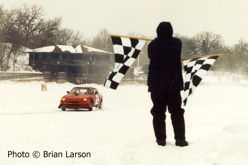 Jerry Winker / Paul Richardson Mazda RX-7/Ford takes the checkered