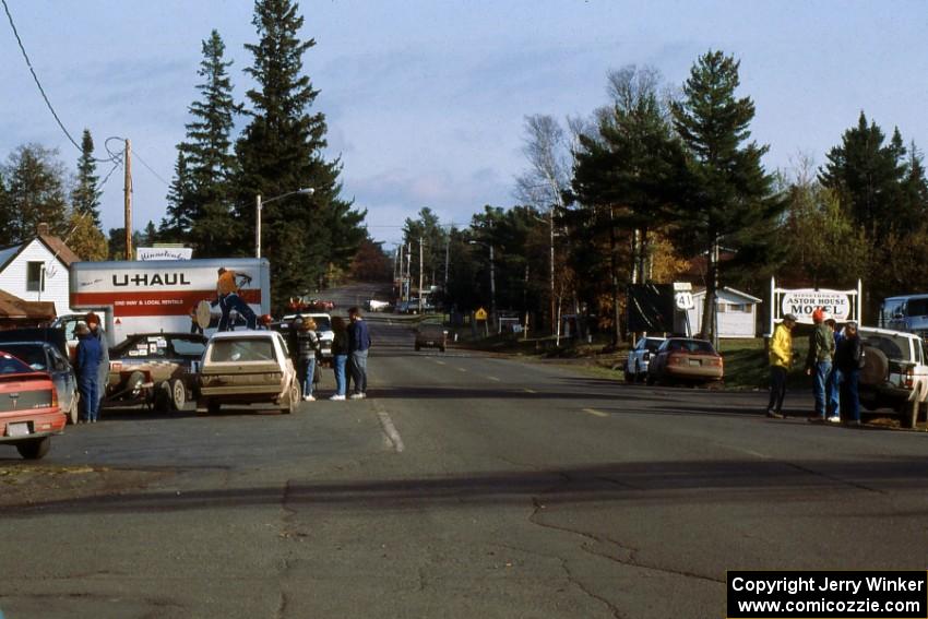 Competitors at the Saturday midday service in Copper Harbor.