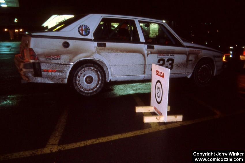 Robert Parks / Jerry Tobin Alfa Romeo Milano checks back into Houghton after a long day of driving.