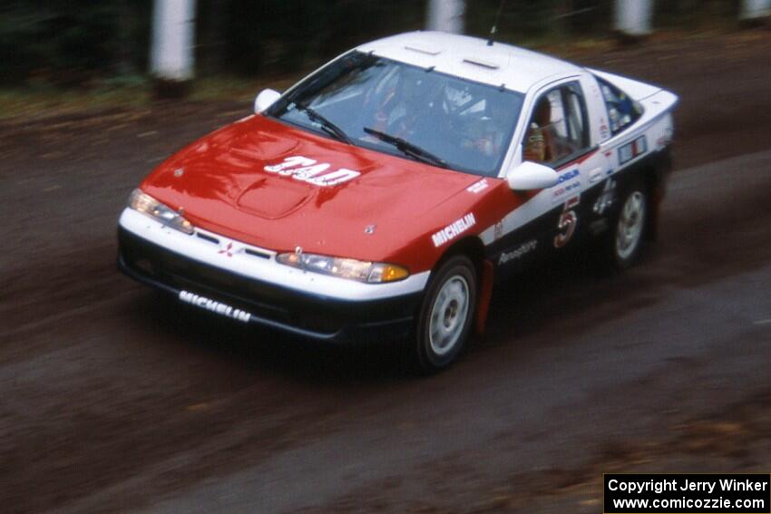 The Henry Joy IV / Brian Maxwell Mitsubishi Eclipse starts the Delaware 1 stage.