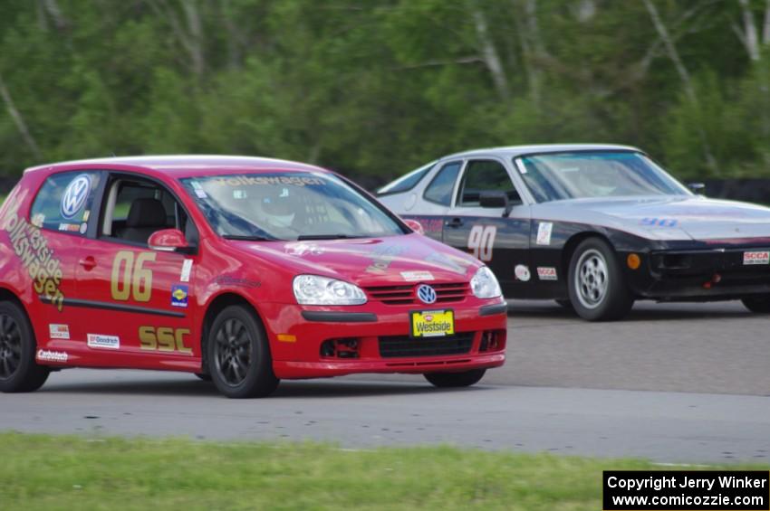 Steve Hendricks' SSC VW Rabbit and Randy Van de Loo's Spec 944 Porsche 944