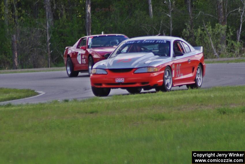 Tom Fuehrer's SPO Ford Mustang and Tom Koetter's American Sedan Pontiac Trans-Am