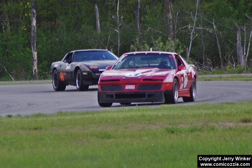 Tom Koetter's American Sedan Pontiac Trans-Am and Sean Maloney's STO Chevy Corvette