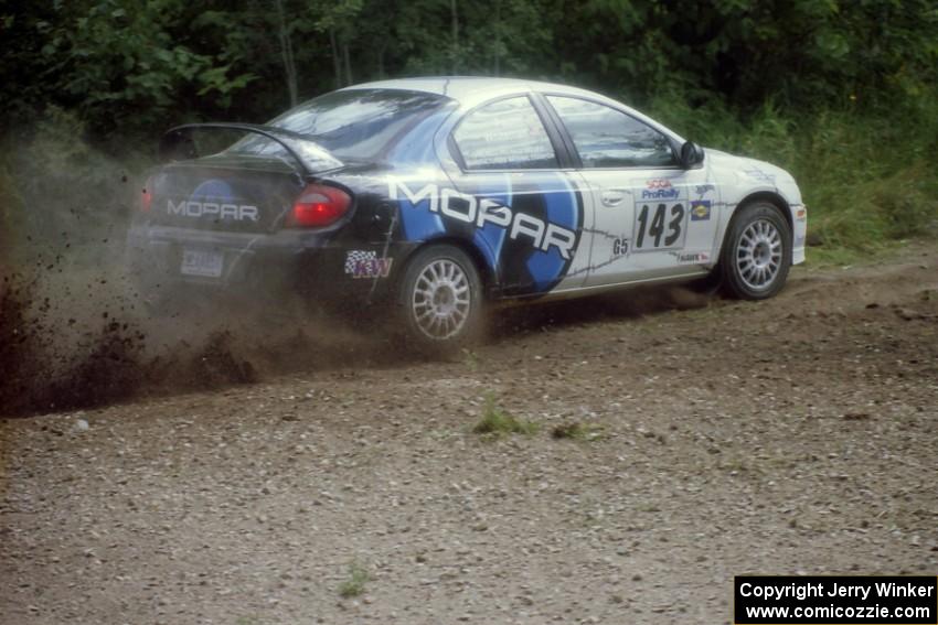 Chris Whiteman / Mike Paulin Dodge Neon SRT-4 at the SS9 (Heart Lake) spectator area.