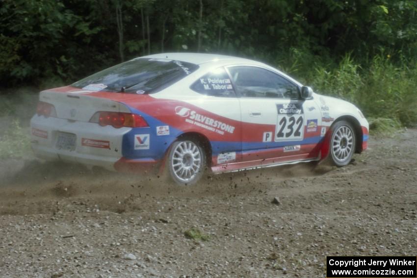 Mark Tabor / Kevin Poirier Acura RSX Type S at the SS9 (Heart Lake) spectator area.