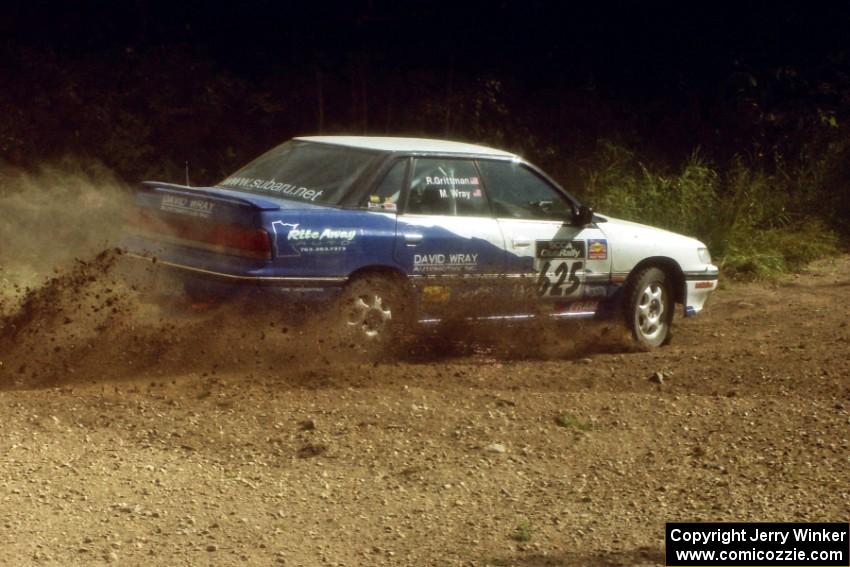 Mike Wray / Ryan Grittman Subaru Legacy Turbo at the SS9 (Heart Lake) spectator area.