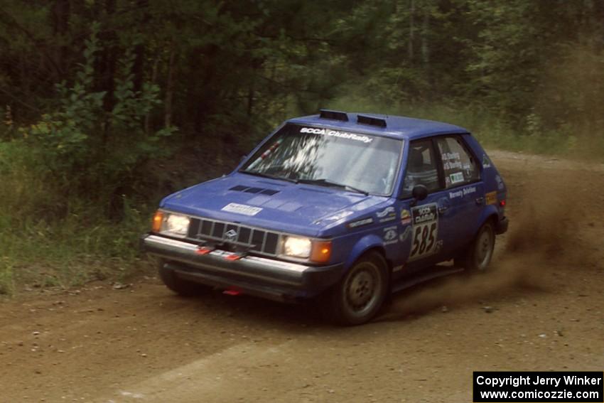 Dave Sterling / Stacy Sterling Dodge Omni GLH-S at a 90-right on SS13, Indian Creek.