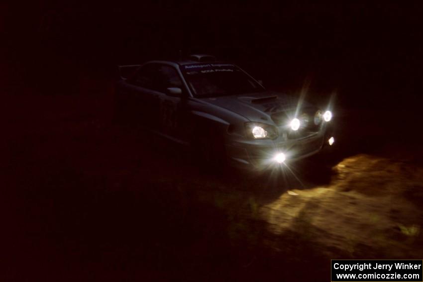 Peter Workum / Alex Gelsomino Subaru WRX STi on SS14, South Smoky Hills.