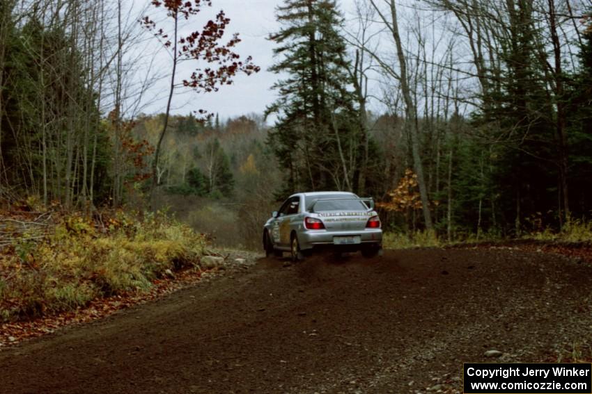 Robert Borowicz / Mariusz Borowicz Subaru WRX near the start of SS1, Herman.