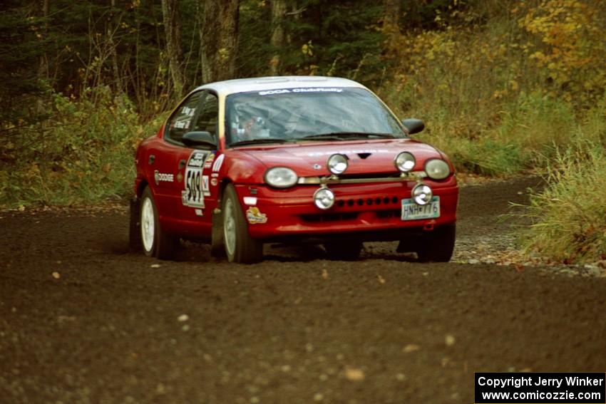 Scott Parrott / Breon Nagy Dodge Neon near the start of SS1, Herman.