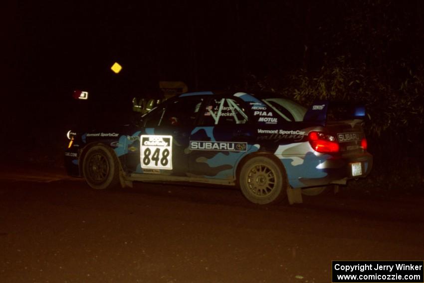 Jason Harper / Jeff Becker Subaru WRX STi on SS3, Estes Lake.