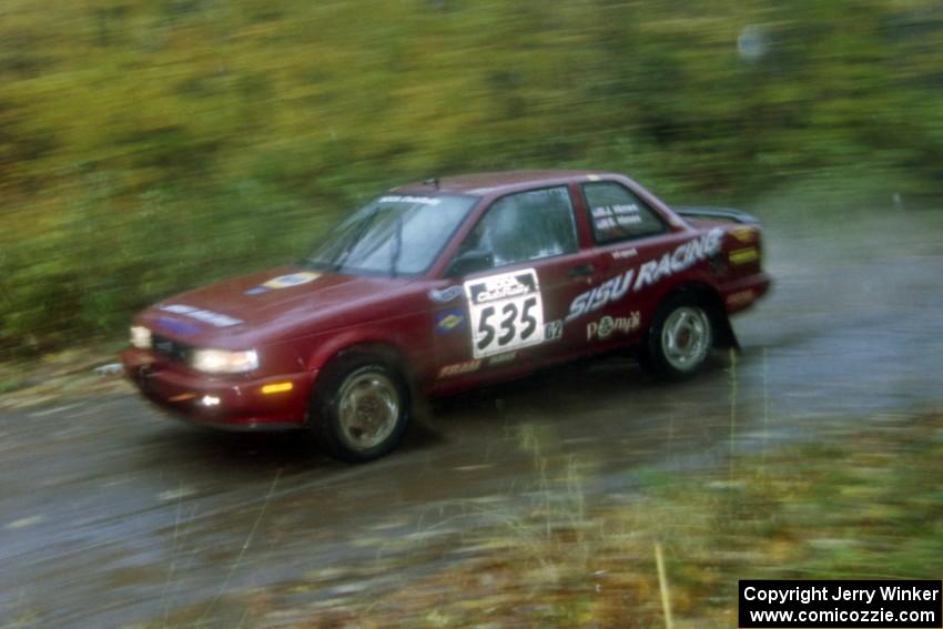 Silas Himes / Jake Himes Nissan Sentra SE-R on SS8, Gratiot Lake.