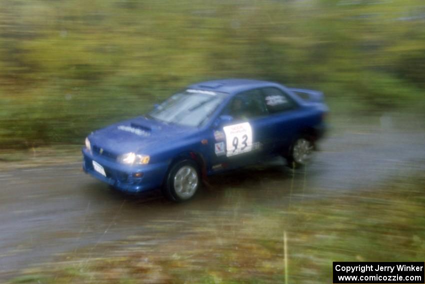 Bob Olson / Rebecca Greek Subaru Impreza 2.5RS on SS8, Gratiot Lake.