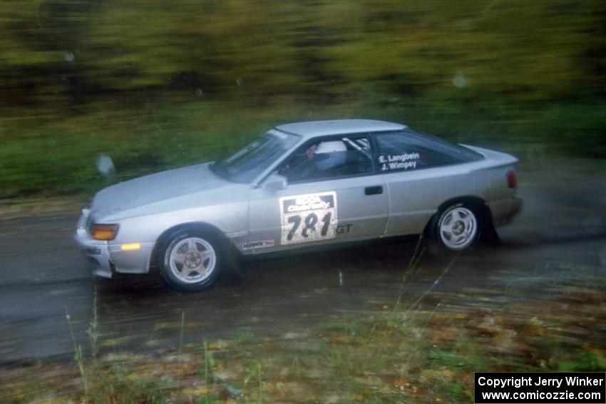 Eric Langbein / Jeremy Wimpey Toyota Celica All-Trac on SS8, Gratiot Lake.