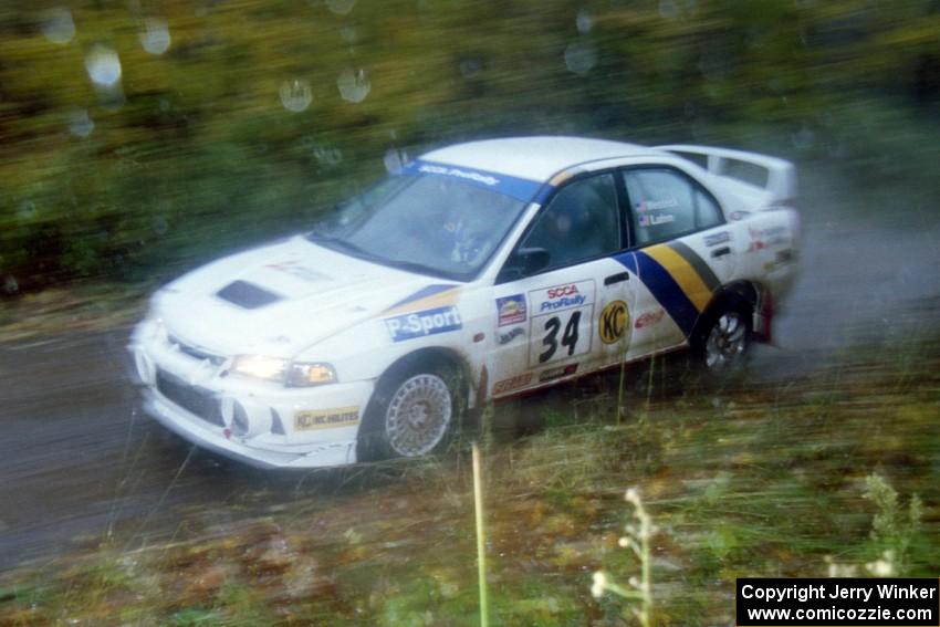 Pete Lahm / Bill Westrick Mitsubishi Lancer Evo IV on SS8, Gratiot Lake.