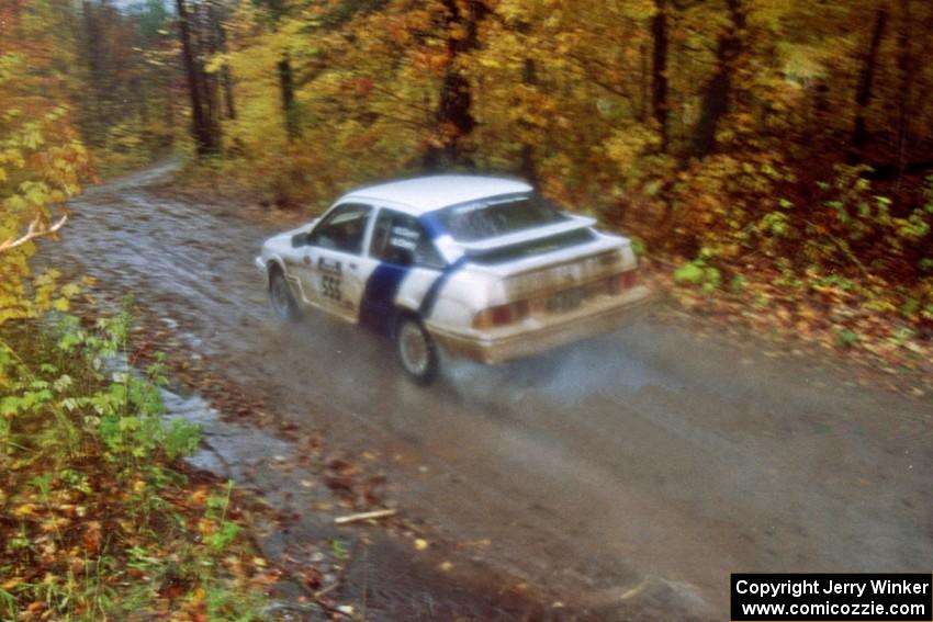 Colin McCleery / Nancy McCleery Ford Merkur XR4Ti on SS8, Gratiot Lake.