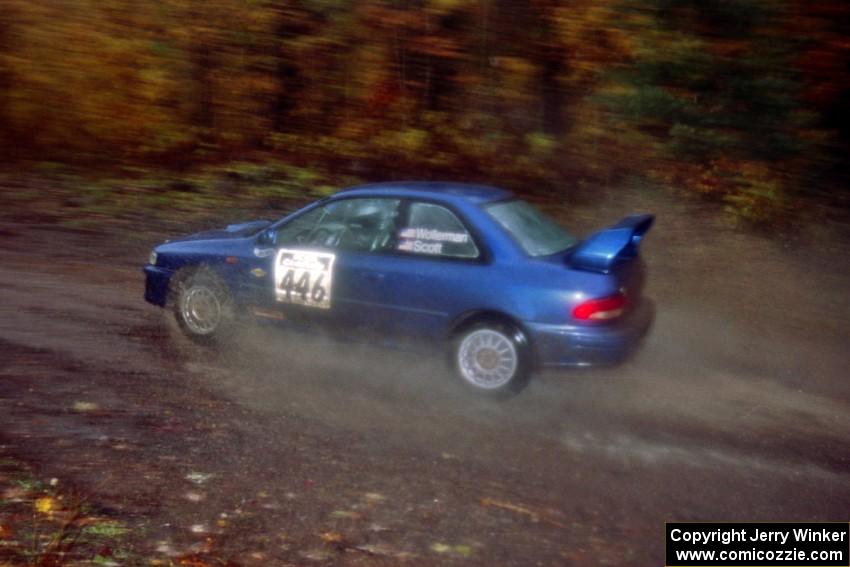 Justin Wollerman / Brian Scott Subaru Impreza 2.5RS on SS8, Gratiot Lake.