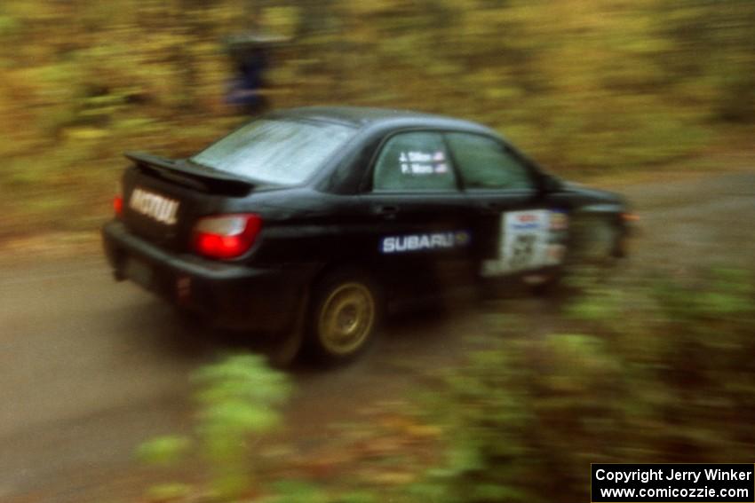 Pat Moro / John Dillon Subaru WRX on SS8, Gratiot Lake.