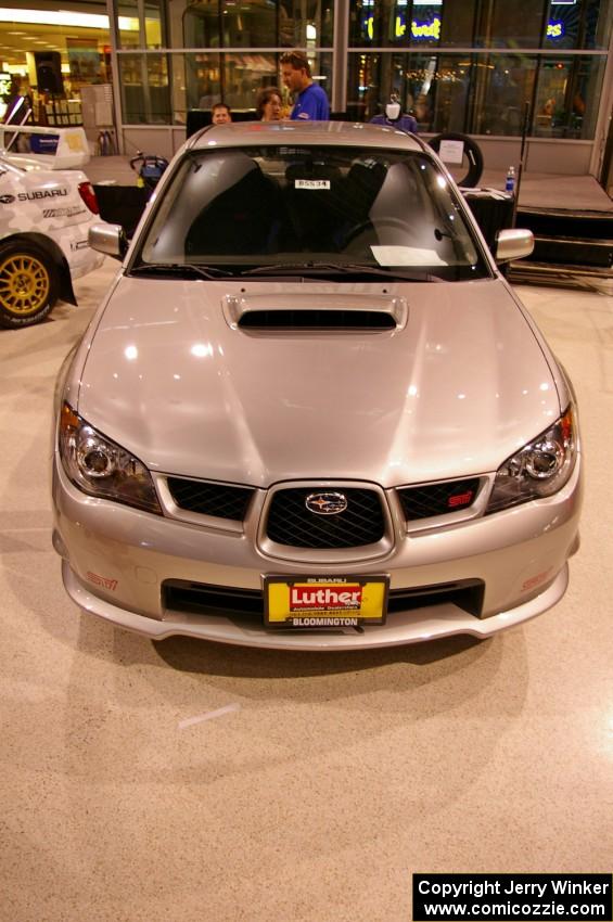 A new Subaru WRX STi on display.