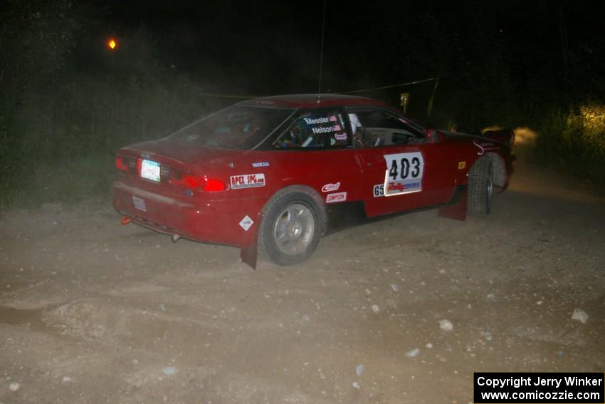 Erick Nelson / Greg Messler Ford Probe GT almost takes a 90-left at a 90-right on SS4.