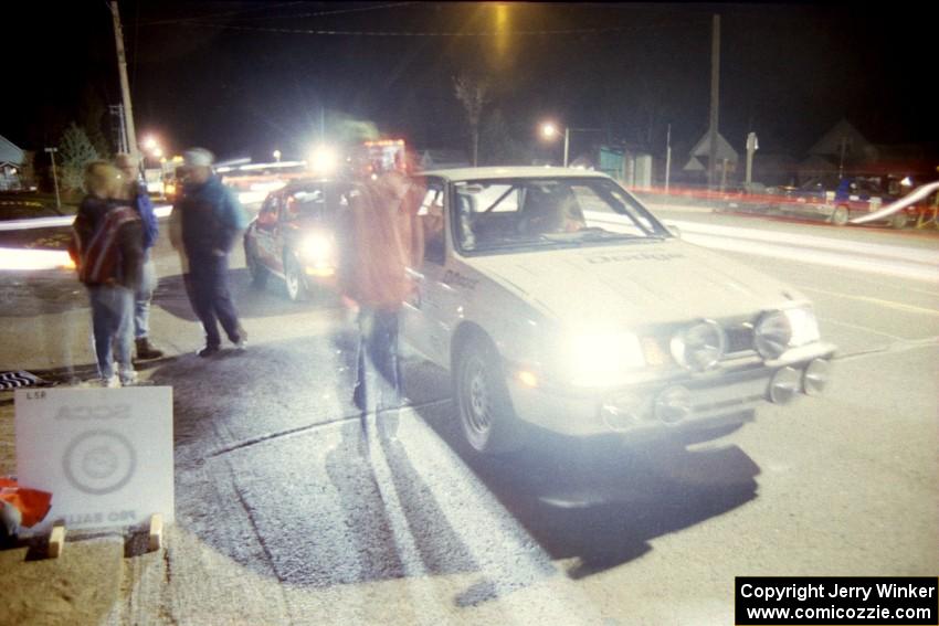 Henry Krolikowski / Cindy Krolikowski prepare to head out of Kenton and back to the stages in their Dodge Shadow.