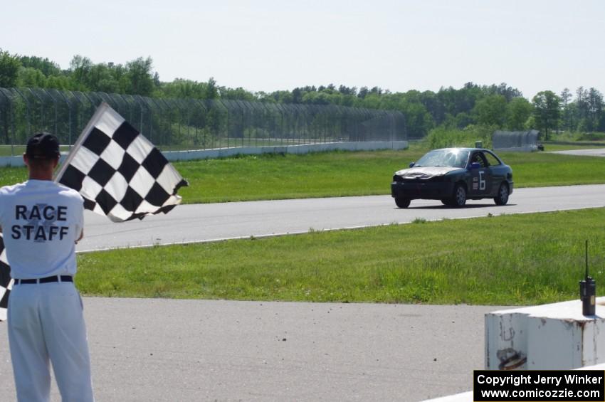 Team HACKcent Hyundai Accent takes the checkered flag