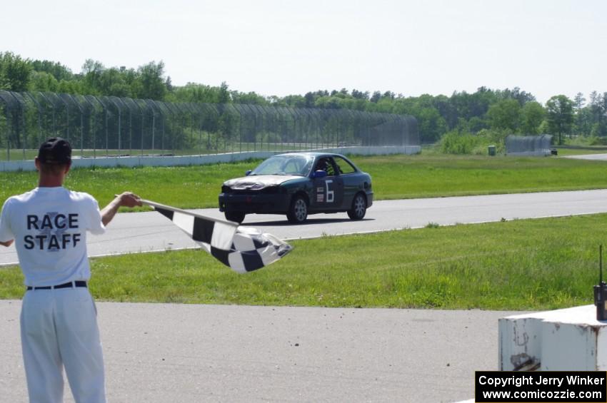 Team HACKcent Hyundai Accent takes the checkered flag