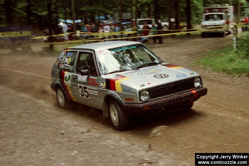 Kurt Thiel / George Thompson VW GTI on SS2, Asaph Run.