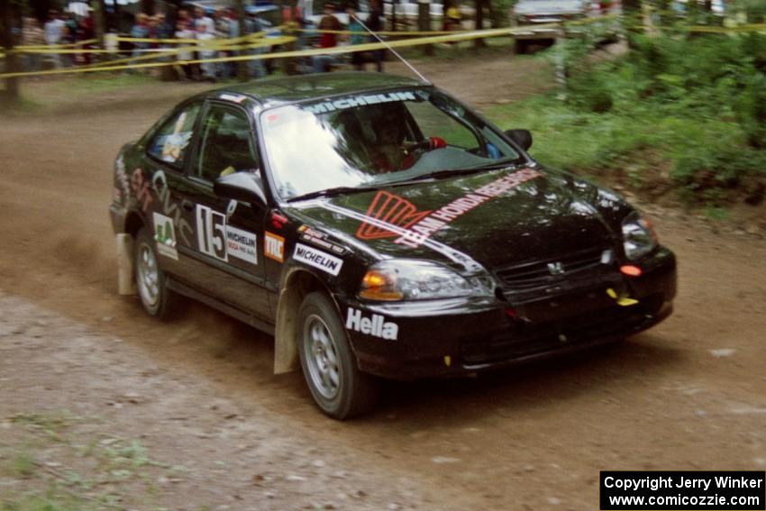 Jay Kowalik / Scott Embree Honda Civic VTEC on SS2, Asaph Run.