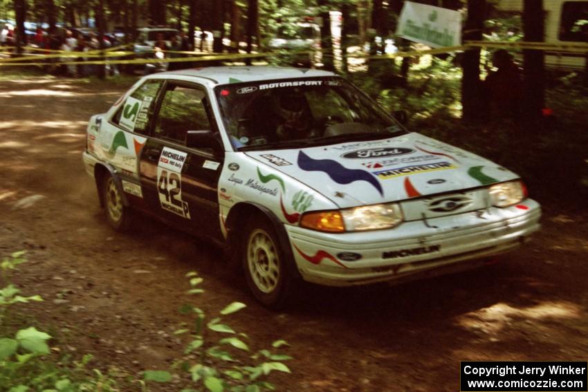 Charlie Langan / Hughie Langan Ford Escort GT on SS2, Asaph Run.