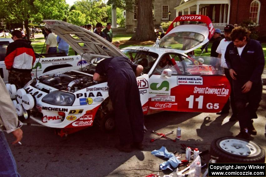 Ralph Kosmides / Joe Noyes Toyota Supra at the green during the midday break