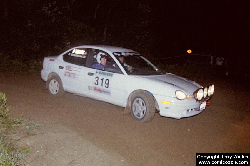 Chris Greenhouse / Don DeRose Plymouth Neon at the spectator point on SS8, Kabekona.