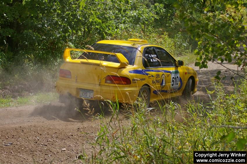 Mike Hurst / Russ Norton Subaru Impreza out of a corner on SS9.