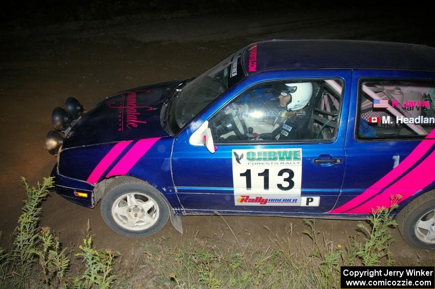 Kathy Jarvis / Martin Headland on SS16 in their VW Golf.