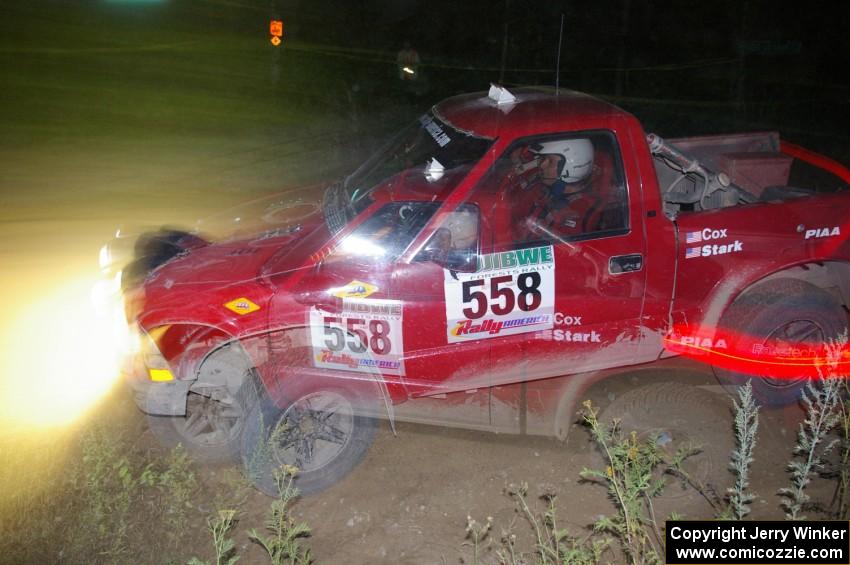 Jim Cox / Chris Stark get flashed twice on SS16 in their Chevy S-10.