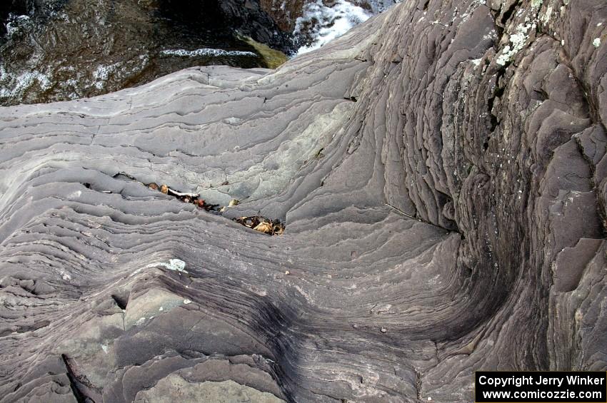 Slate layers at Bonanza Falls